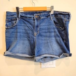 FREE WITH PURCHASE old navy Rockstar Jean shorts blue rolled hem